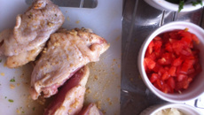 Frango moreninho cozido