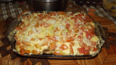 Lasanha de berinjela no micro-ondas