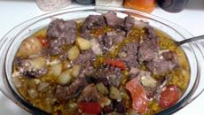 Costela com batatas no forno