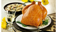 Chester desossado com farofa de frutas secas