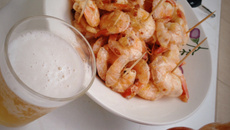 Camarão ao alho e óleo (tira-gosto)