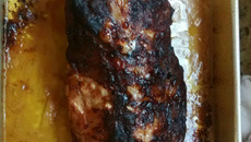 Lombo de forno ao molho de maracujá