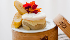 Doce de banana com creme