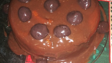 Bolo de cenoura com brigadeiro