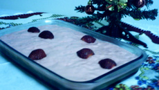 Sobremesa de morango com chocolate