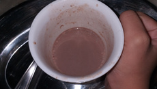 Chocolate quente de micro-ondas 
