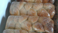 Rosca trançada de coco