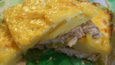 Filé de frango com batatas ao forno