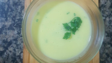 Sopa cremosa de chuchu