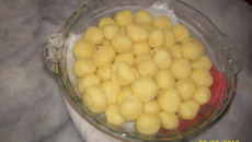 Nhoque com carne moída