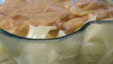 Tagliatelle rosé com cogumelo