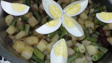 Salada de vagem com bacon