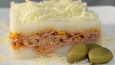 Torta de purê com frango