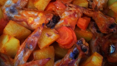 Frango assado com batatas e cenoura - Naty Receitas