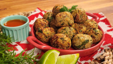 Bolinho de bacalhau fake na airfryer