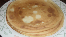 Massa de panqueca leve