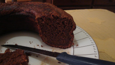 Bolo de chocolate e maçã light