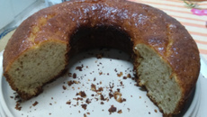 Bolo de banana de liquidificador