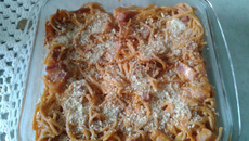 Macarrão panela de pressão com bacon