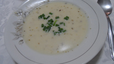 Creme de batata com queijo