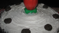 Bolo de chocolate com marshmallow