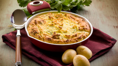 Torta de frango com batata doce fit