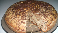 Bolo simples com flocos