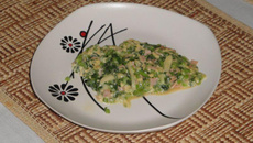 Omelete de folhas de nabo