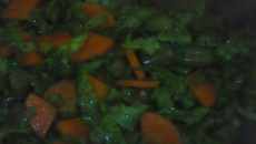 Salada simples com vagem