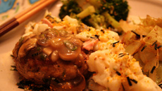 Tofu Hamburger - Hamburger Japonês (tofu han-begu)