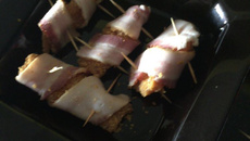 Tirinhas de frango com bacon