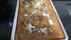 Bolo de banana e canela