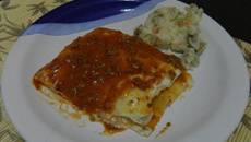 Lasanha ao Molho Vermelho e Branco