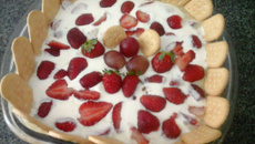 Torta glacê de morango