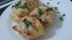 Batata laminada de micro-ondas