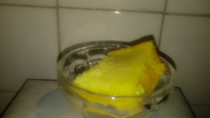 Bolo de fubá cremoso com cuscuz