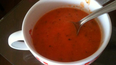 Sopa cremosa de tomate light