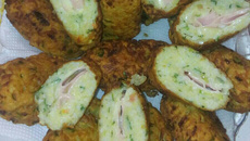 Bolinho de arroz recheado