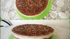 Pavê de chocolate preto e branco