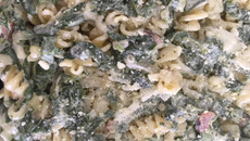 Macarrão com espinafre