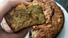 Bolo de banana com aveia sem açúcar