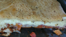 Torta de queijo e presunto