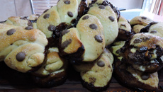 Trança doce de chocolate