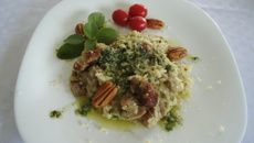 Risoto al Pesto com Nata e Nozes