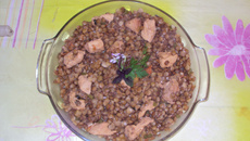 Lentilha com frango