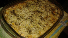 Escondidinho de batata e carne seca com catupiry