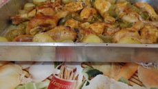 Coxa de frango assada e dourada