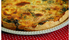 Quiche de espinafre e mussarela