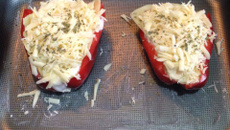 Pimentão recheado com batata