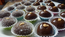 Brigadeiro com pasta de amendoim